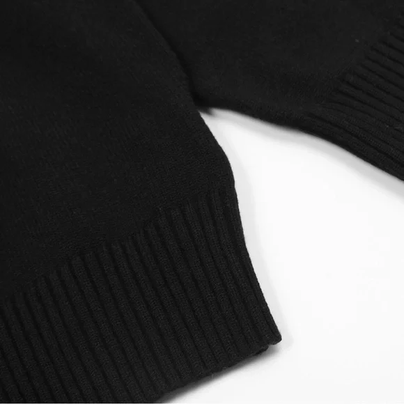 Black Sweater with Red Heart Design - Picture 4 of 5